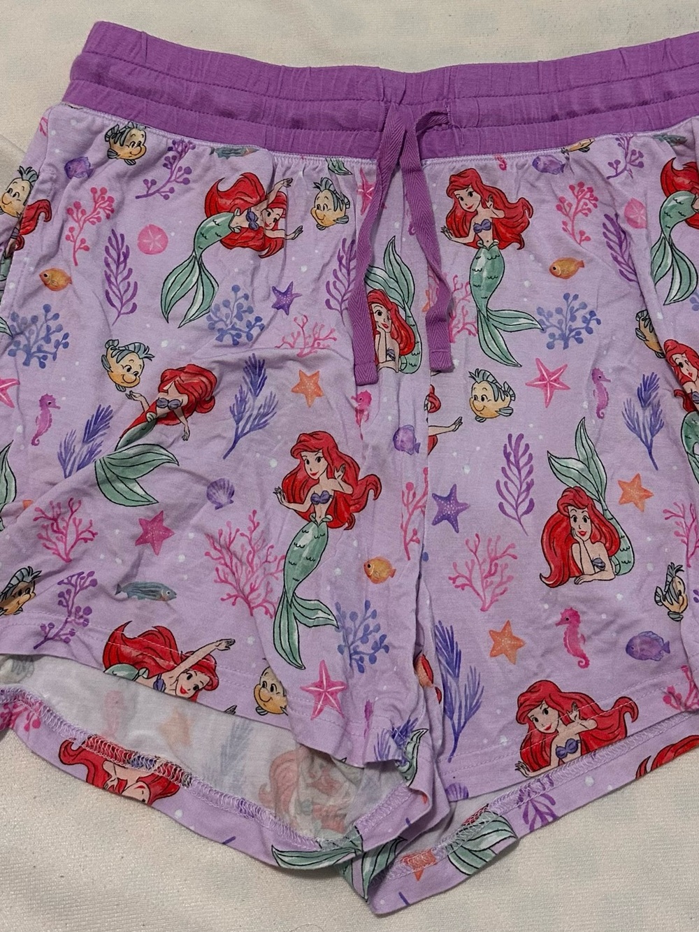 Little Sleepies Purple Ariel Print Women’s Sleep Shorts